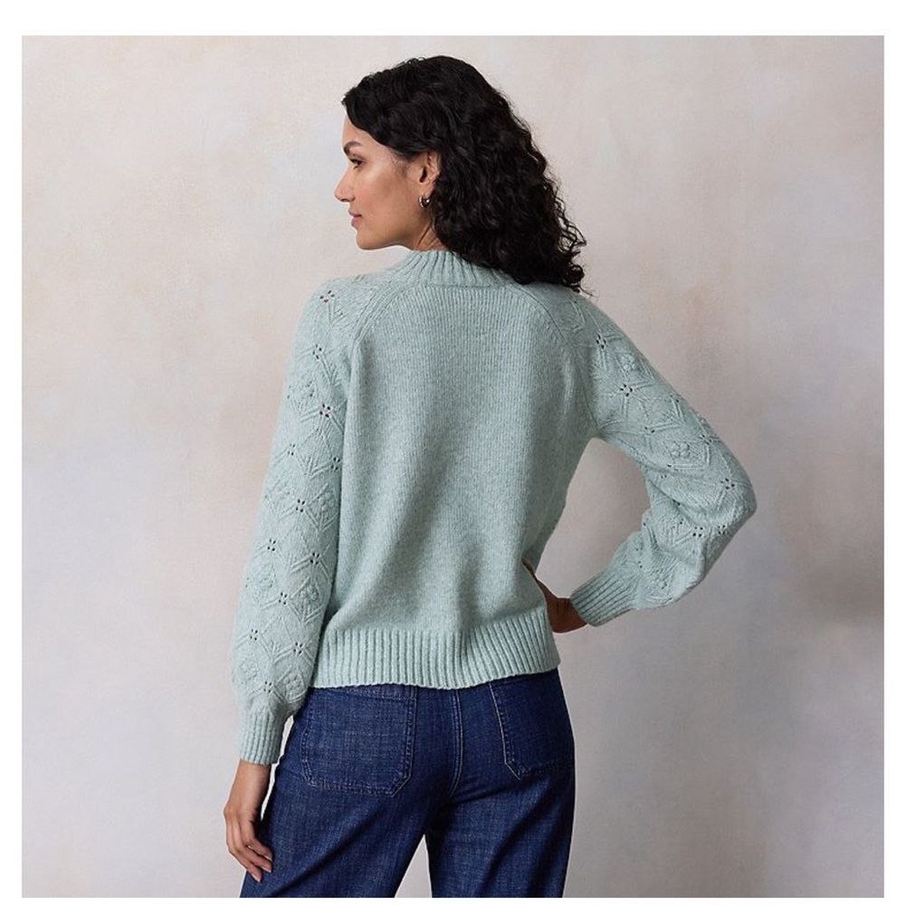 Lauren Conrad Balloon Sleeve Mock Neck Sweater - Picture 2 of 7